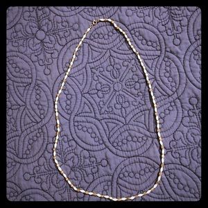 White and Gold 20” Strand Necklace